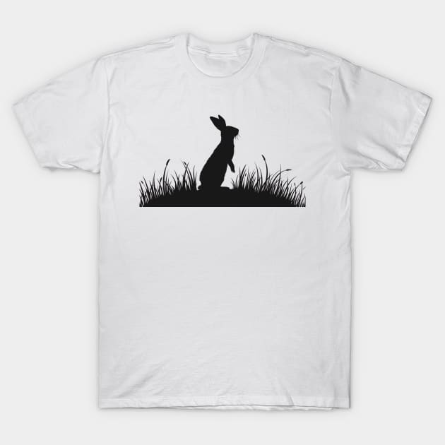 Rabbit silhouette T-Shirt by valentinahramov